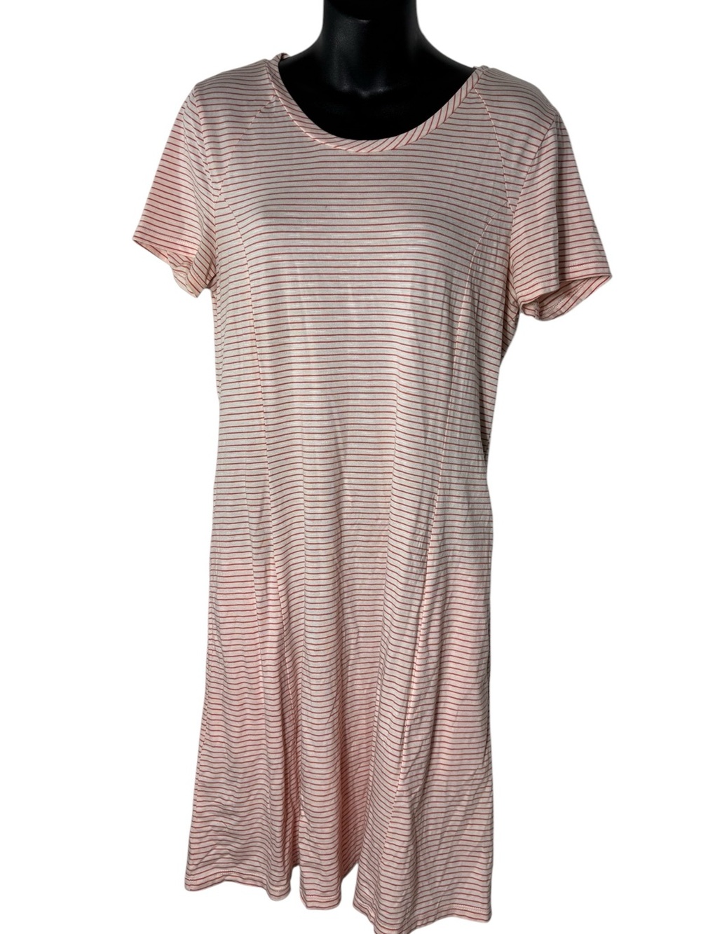 Toad & co women's medium windmere short sleeve swing dress striped capsule